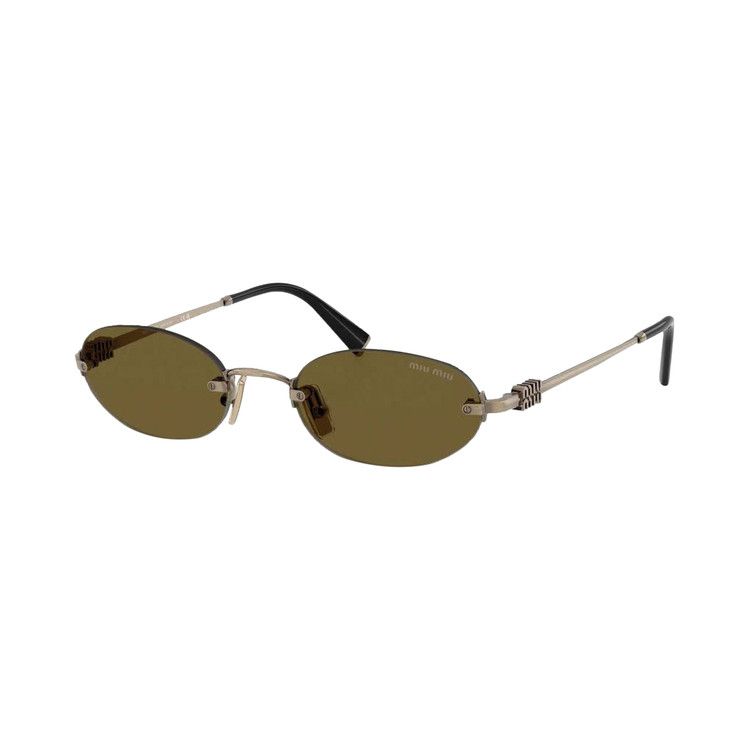Miu Miu Oval Sunglasses 'Brown'
