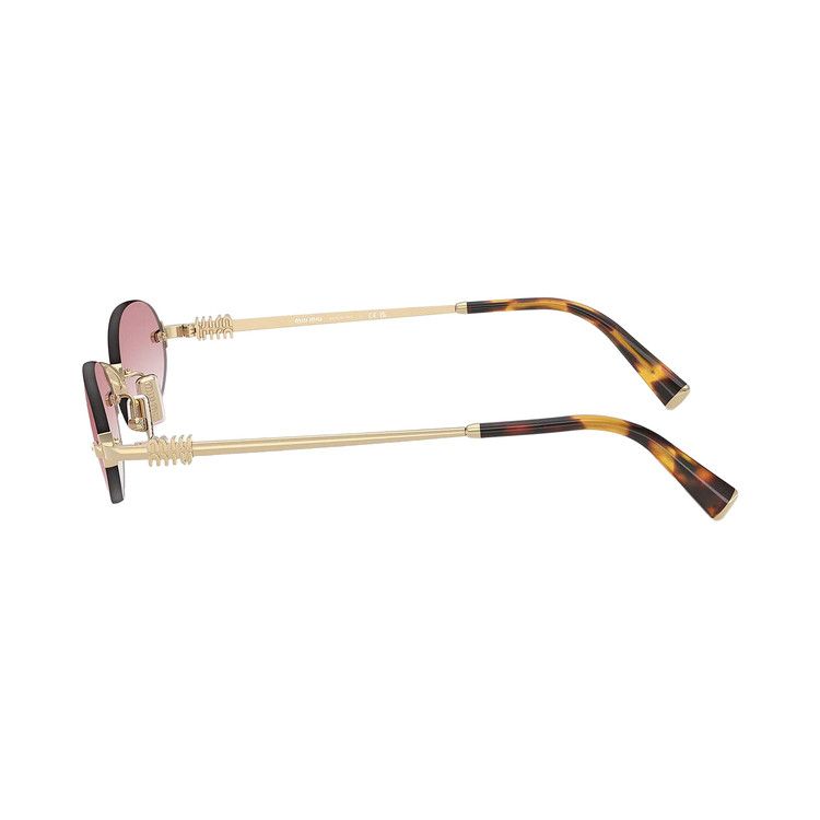 Miu Miu Oval Sunglasses 'Pale Gold'