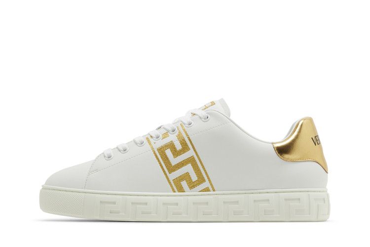 Versace Embroidered Greca Sneaker 'White Gold'