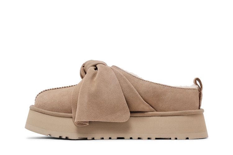 UGG Wmns Platform Slip-On Bow Slipper 'Sand'