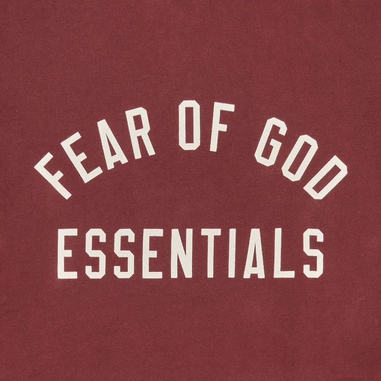 Fear of God Essentials Fleece Hoodie 'Crimson'
