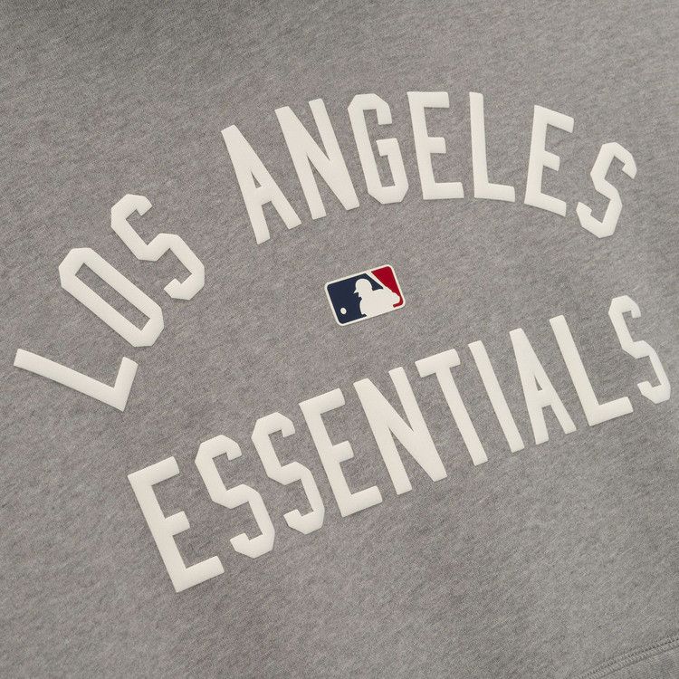 Fear of God Essentials Dodgers Sport Hoodie 'Concrete Heather/Blue Sapphire'