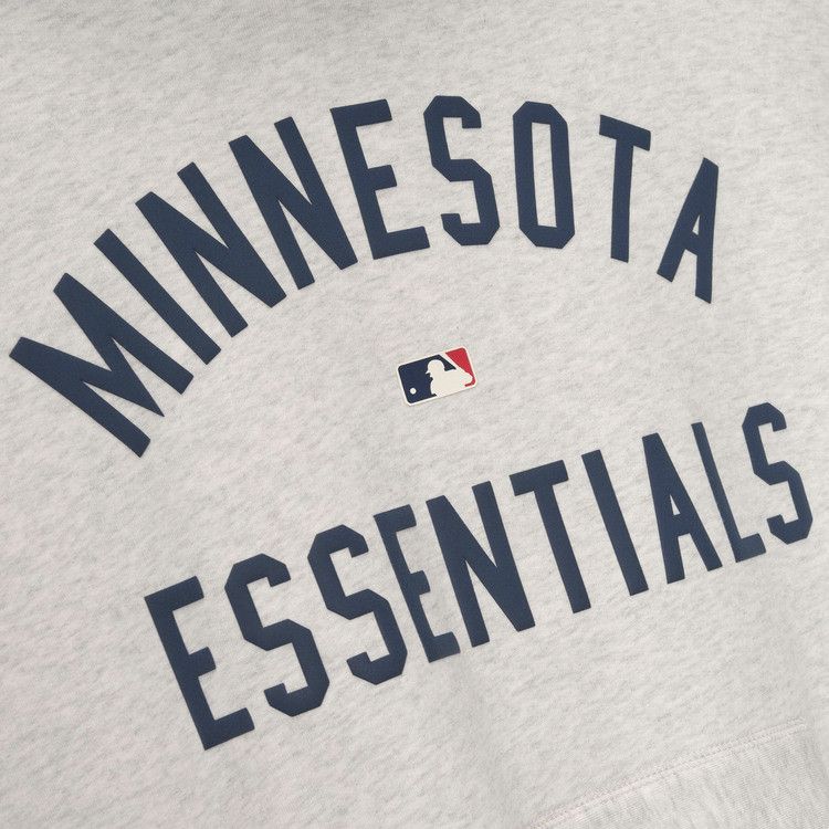 Fear of God Essentials Twins Sport Hoodie 'Oatmeal Heather/Midnight Navy'