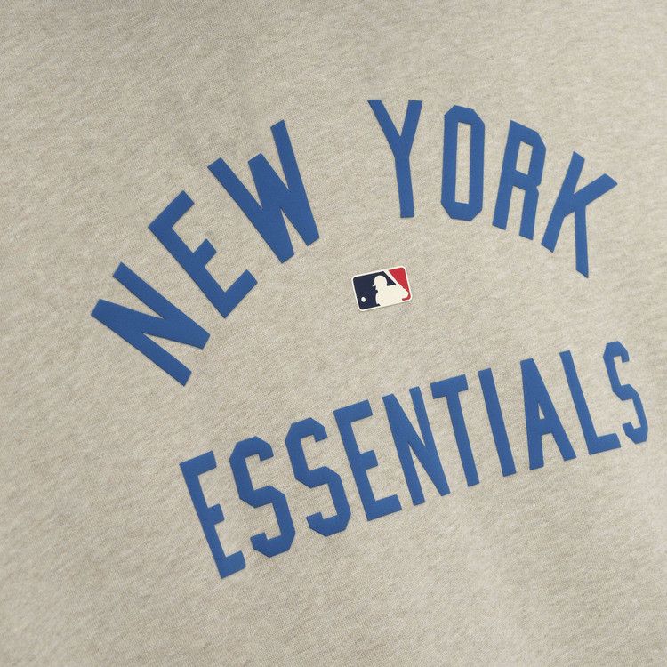 Fear of God Essentials Mets Sport Hoodie 'Heather Stone/Blue Sapphire'