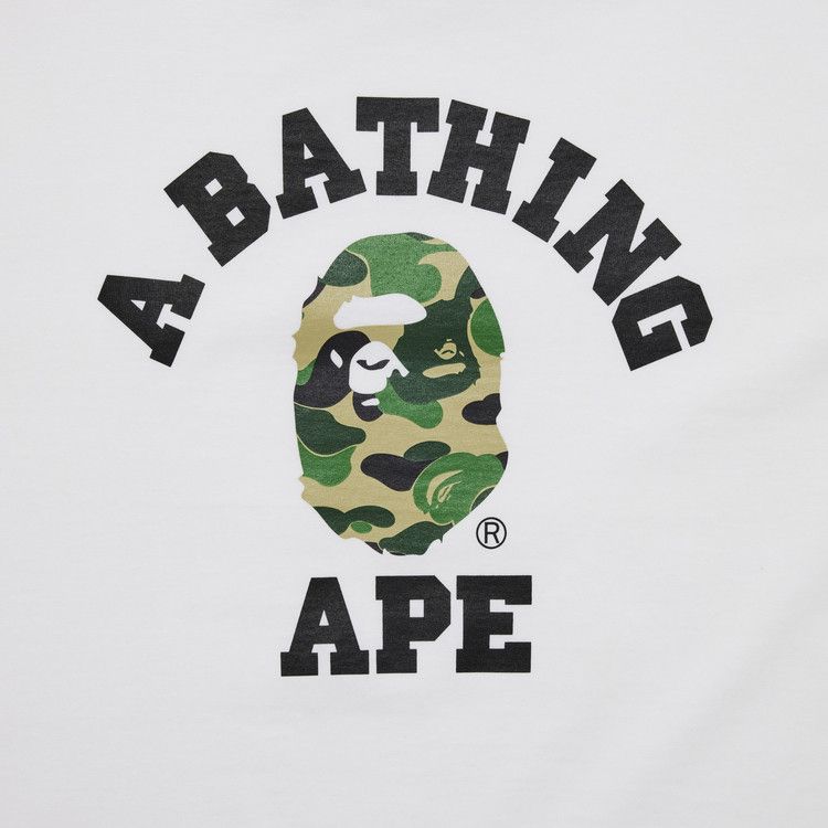 BAPE ABC Camo College Tee 'White Green'