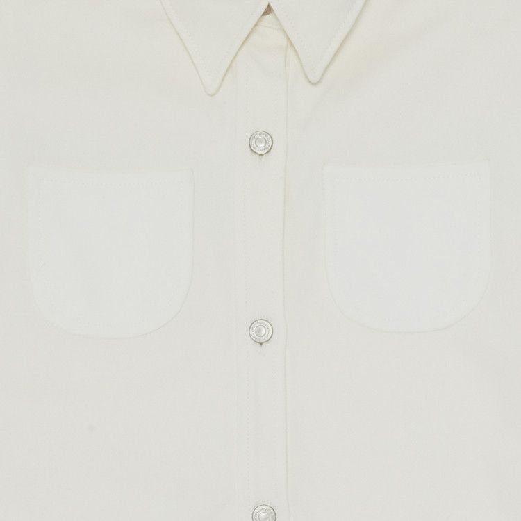 Courrèges Mega Size Dry Denim Shirt 'Heritage White'