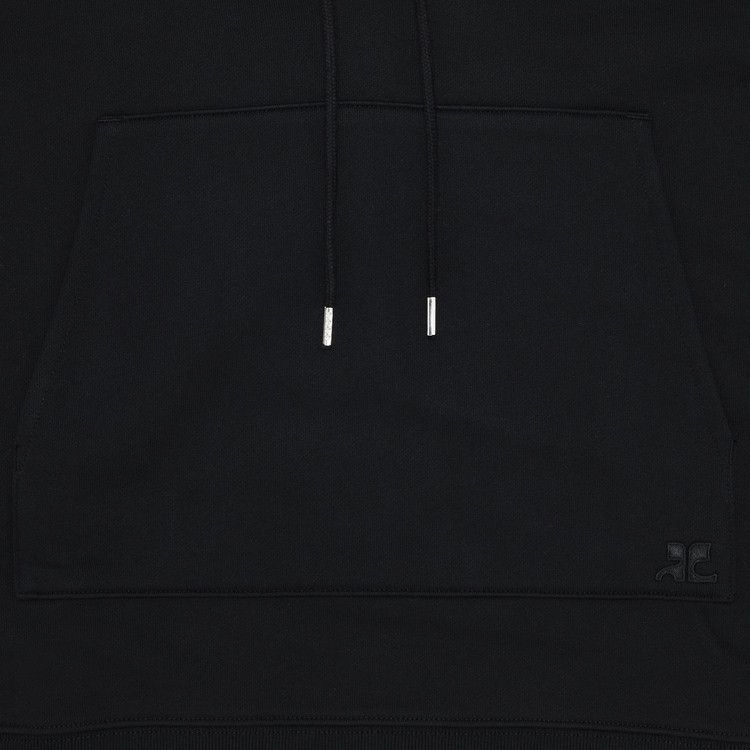 Courrèges Hyperbole Hooded Fleece Dress 'Black'