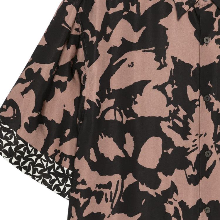 Dries Van Noten Abstract Flower Border Print Shirt 'Old Rose'