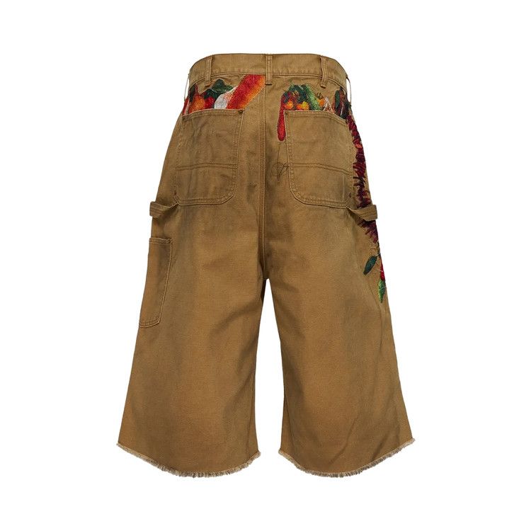 Doublet Vegetable Embroidery Cut Off Pants 'Beige'