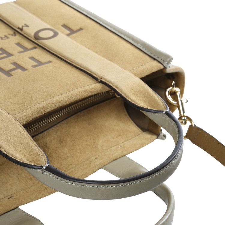 Marc Jacobs Suede Leather Blocked Small Tote Bag 'Sahara'