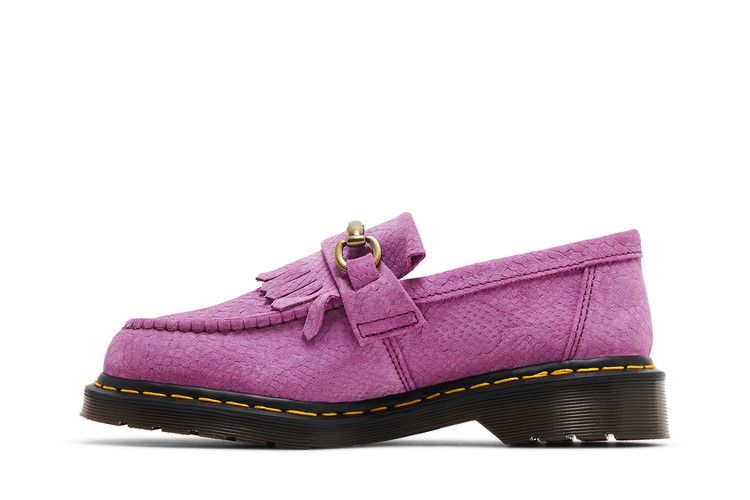 Dr. Martens Adrian Snaffle Repello Emboss Suede Kiltie Loafer 'Thrift Pink'