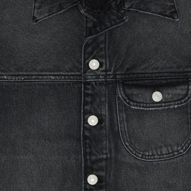 Courrèges Single Pocket Denim Jacket 'Stonewashed Grey'