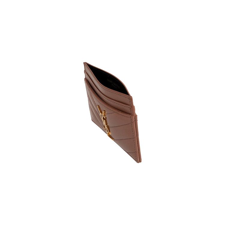 Saint Laurent Cassandre Matelassé Card Case 'Coral Paradise'