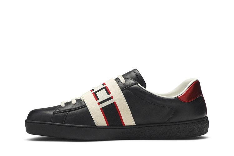 Gucci Ace Stripe Leather 'Black'