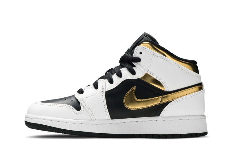Air Jordan 1 Mid GS 'White Gold'