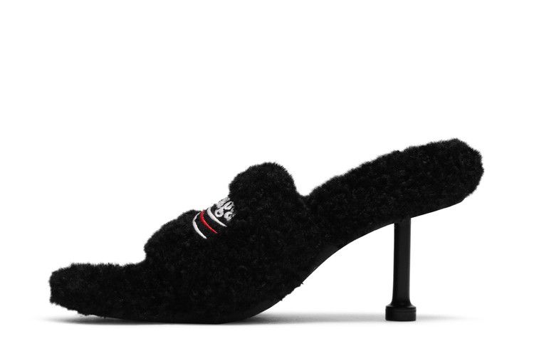 Balenciaga Wmns Furry Sandal 'Black'