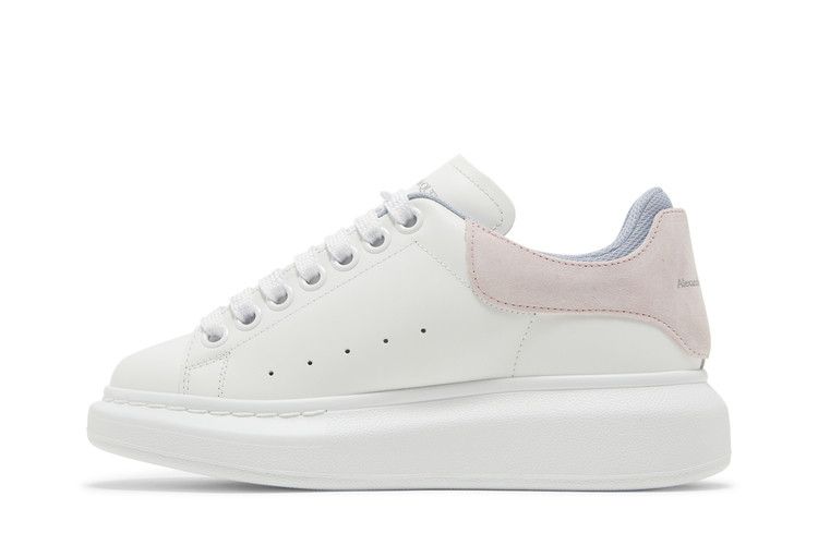 Alexander McQueen Wmns Oversized Sneaker 'Double Heel Tab - White Pastel Pink'