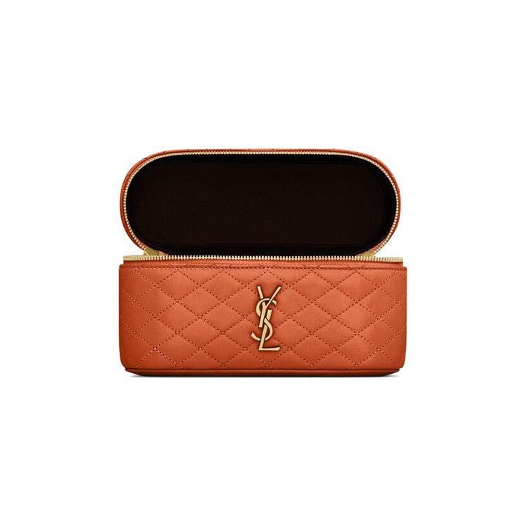 Saint Laurent Gaby Vanity Bag In Lambskin 'Dark Mandarin'
