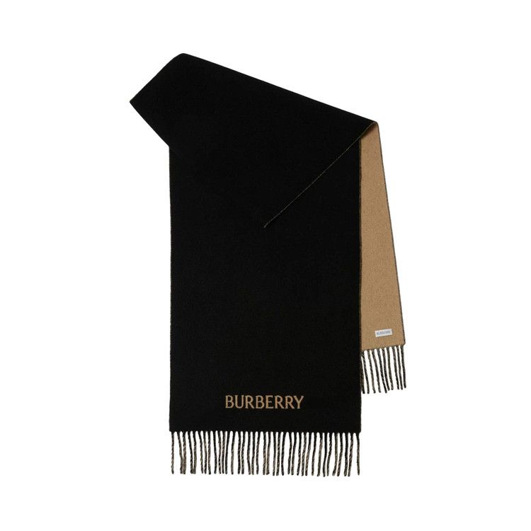 Burberry Cashmere Reversible Scarf 'Camel/Black'