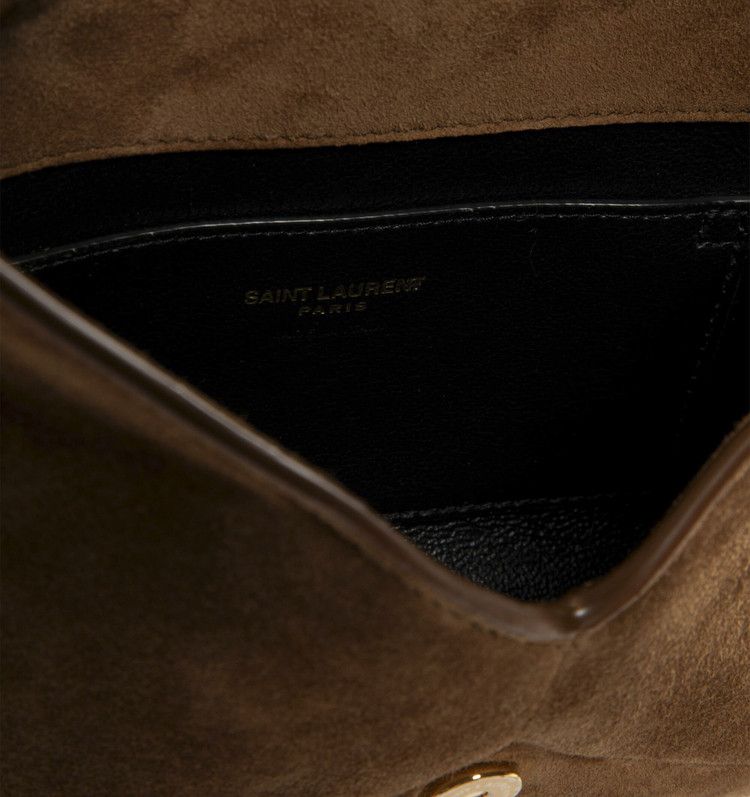 Saint Laurent Cassandre Suede Small Chain Pouch 'Orange Caramel Cognac'