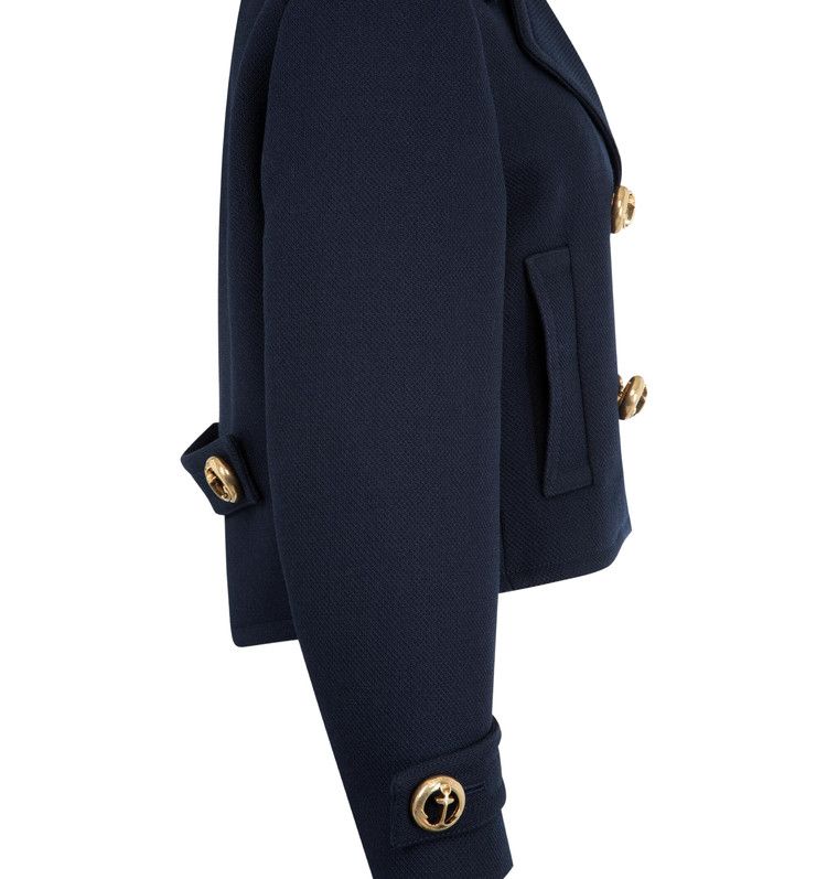 Balenciaga Cropped Peacoat 'Navy'