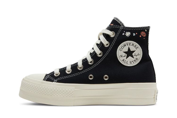 Converse Wmns Chuck Taylor All Star Lift Platform High 'Embroidered Floral - Black'