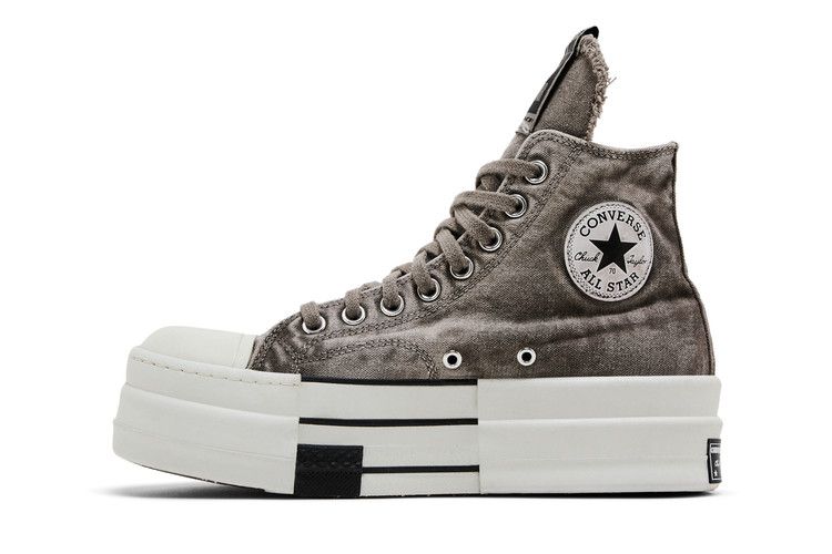 Rick Owens x Converse DRKSHDW DBL DRKSTAR Chuck 70 High 'Washed Canvas Pack - Concrete'