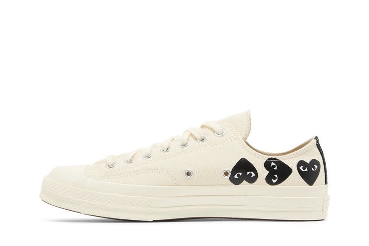 Comme des Garçons PLAY x Converse Chuck 70 Low 'Multi Heart - Milk Black'