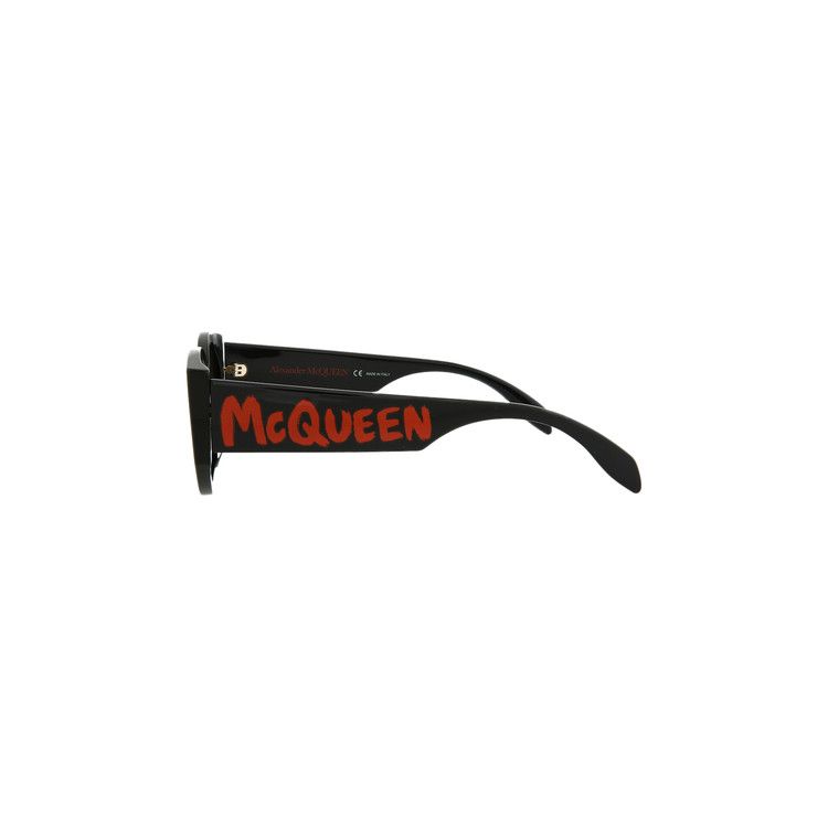 Alexander McQueen Oval Sunglasses 'Black/Grey'