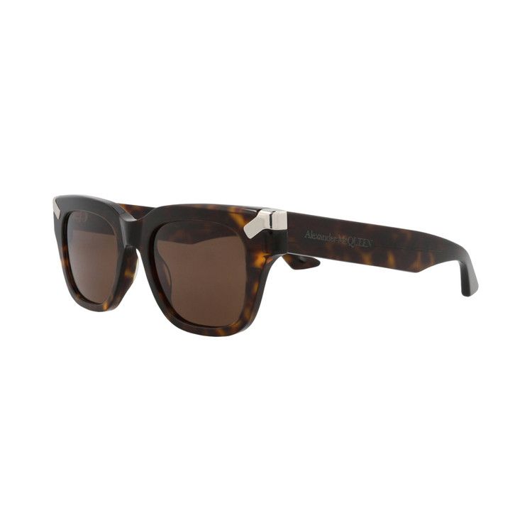 Alexander McQueen Square Sunglasses 'Havana/Brown'