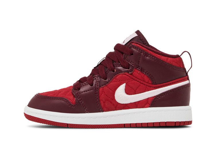 Air Jordan 1 Mid SE PS 'Red Quilted'