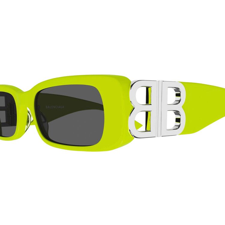 Balenciaga Rectangular Sunglasses 'Yellow/Silver/Grey'