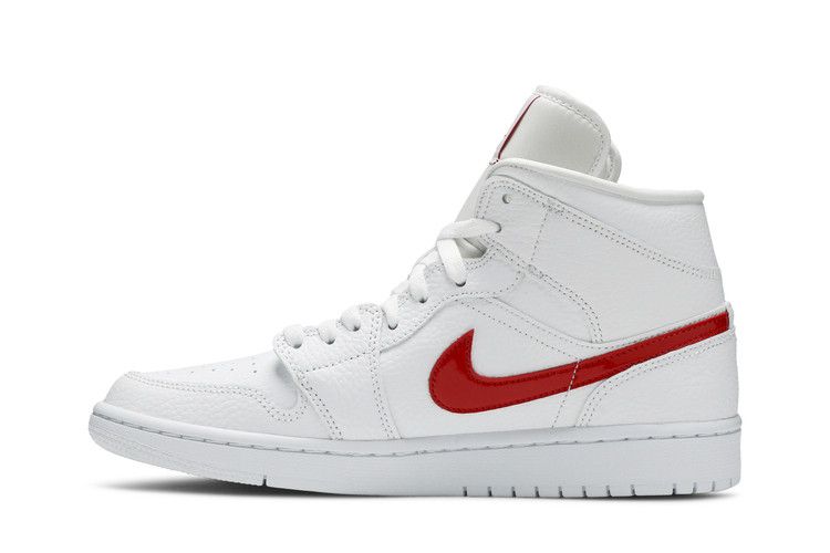 Wmns Air Jordan 1 Mid 'White University Red'