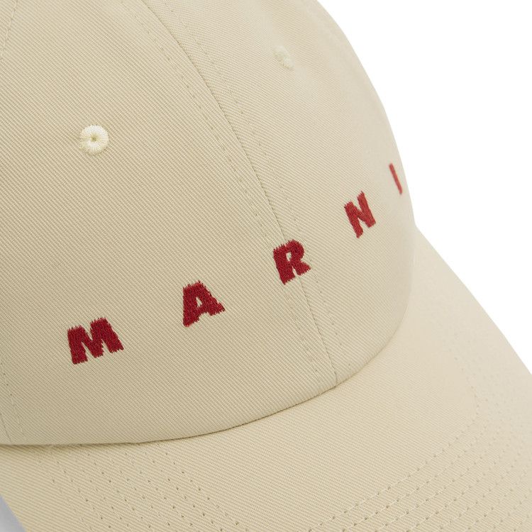 Marni Logo Baseball Hat 'Ivory'