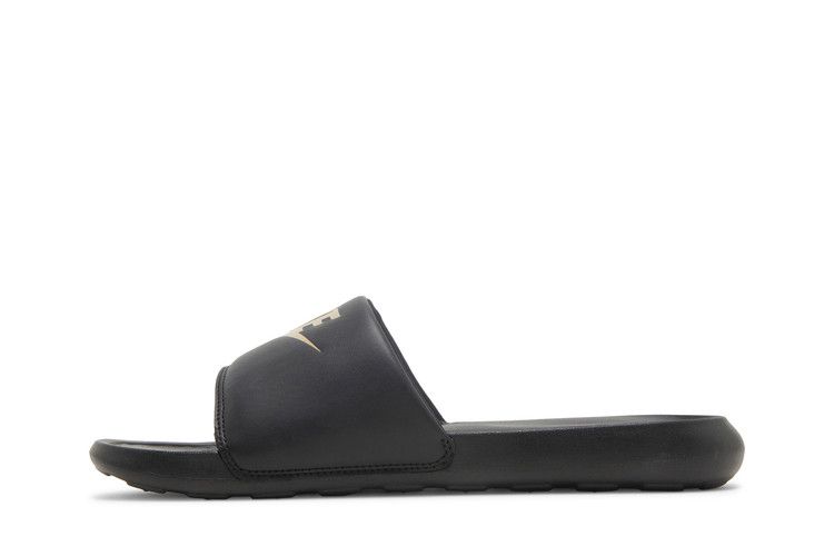 Nike Victori One Slide 'Black Metallic Gold'