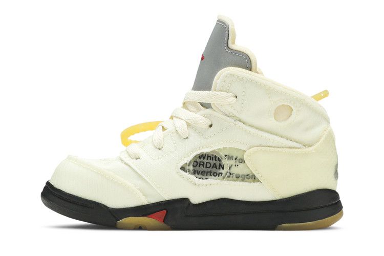 Off-White x Air Jordan 5 Retro SP TD 'Sail'