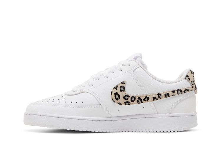 Nike Wmns Court Vision Low 'Leopard Swoosh - White'