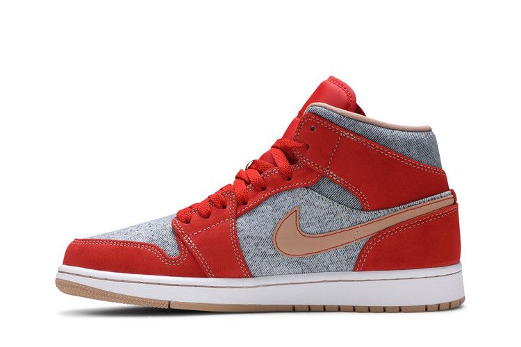 Air Jordan 1 Mid 'Denim Red'