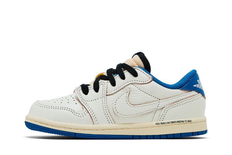 Fragment Design x Travis Scott x Air Jordan 1 Retro Low OG SP TD 'Sail Military Blue'