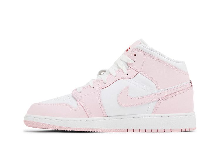 Air Jordan 1 Mid GS 'Pink Foam Fire Red'