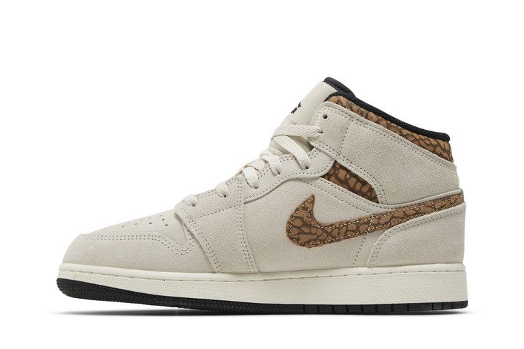 Air Jordan 1 Mid SE GS 'Brown Elephant'