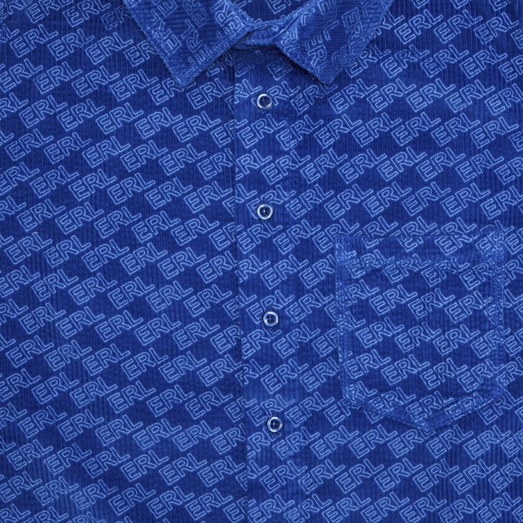 ERL Corduroy Embossed Shirt 'Blue'