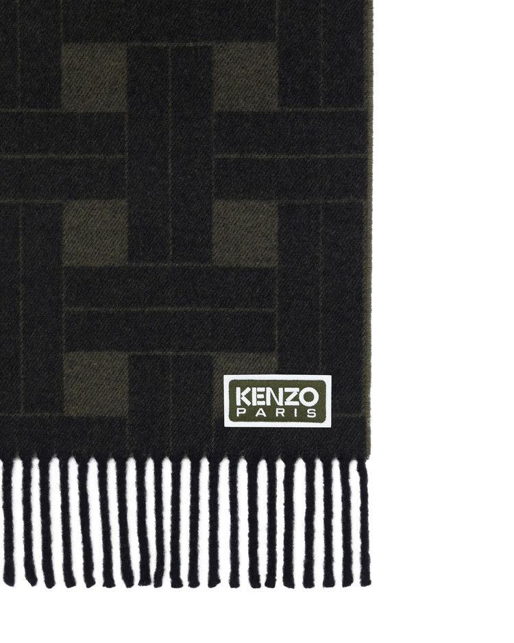Kenzo Reversible Scarf 'Black/Dark Green'