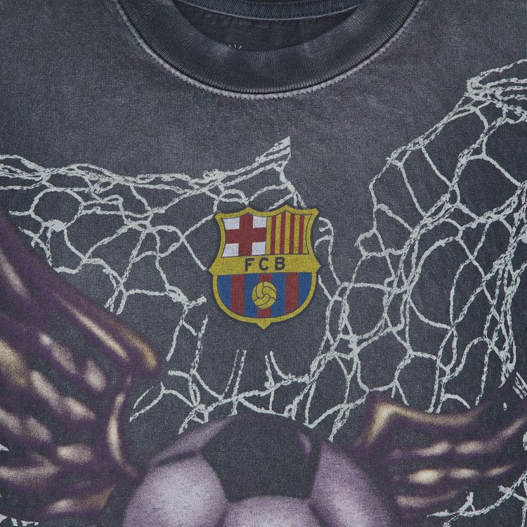 Cactus Jack by Travis Scott x FC Barcelona Washed Spray Logo Tee 'Black'