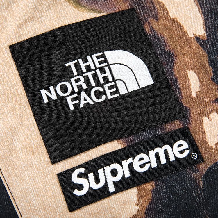 Supreme x The North Face Bleached Denim Print Mountain Jacket 'Black'