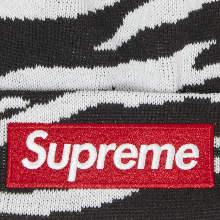 Supreme x New Era Box Logo Beanie 'Zebra'