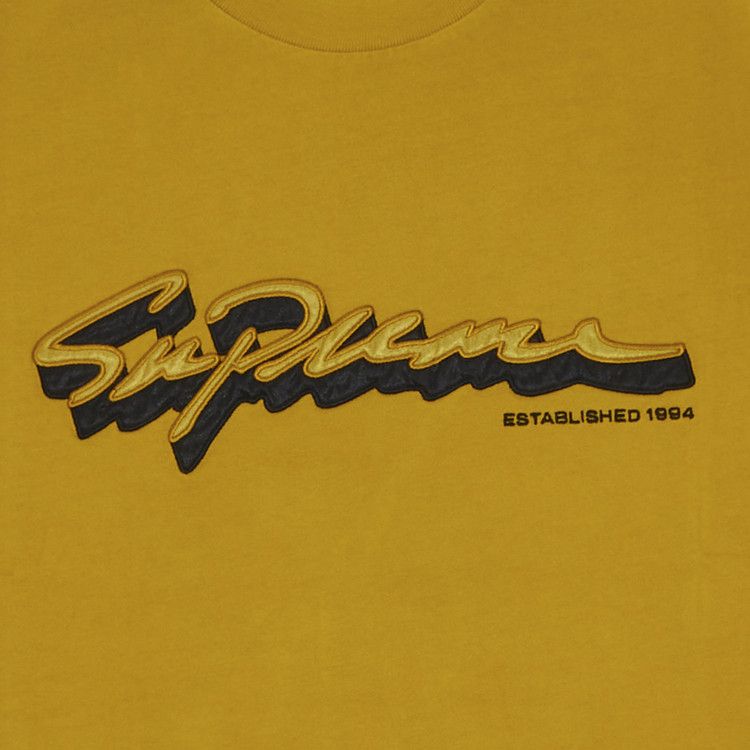 Supreme Shadow Script Short-Sleeve Top 'Dusty Yellow'