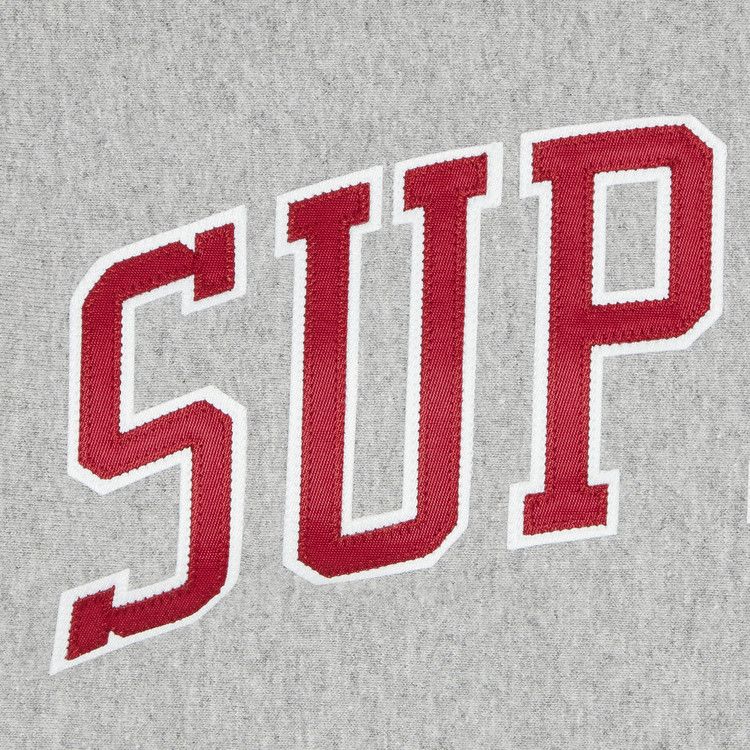 Supreme Sleeve Arc Hooded Sweatshirt 'Heather Grey'