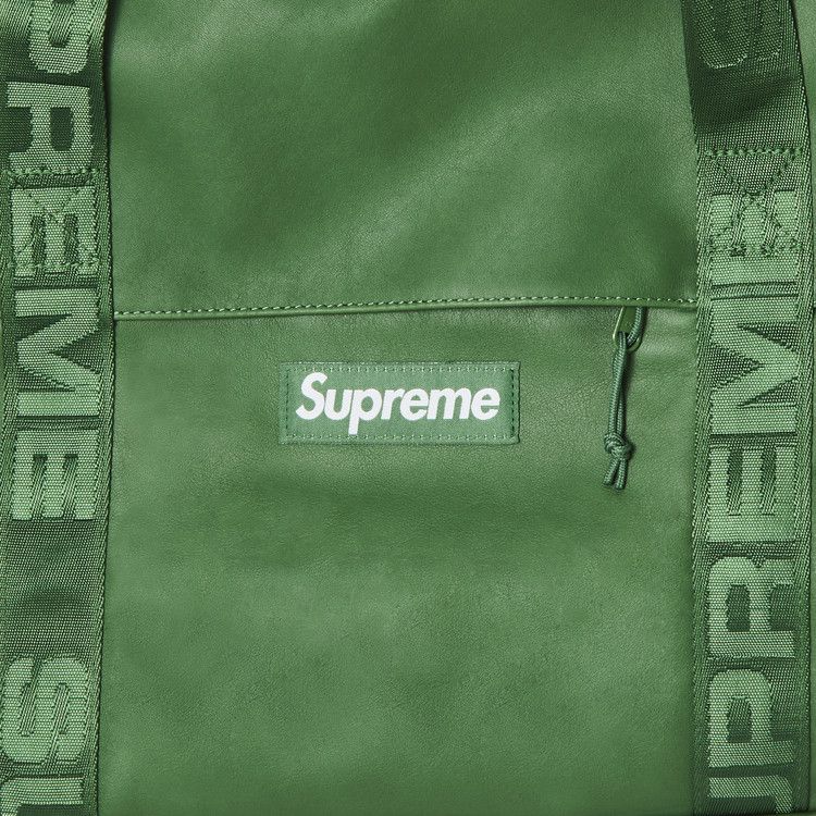 Supreme Leather Duffle Bag 'Green'