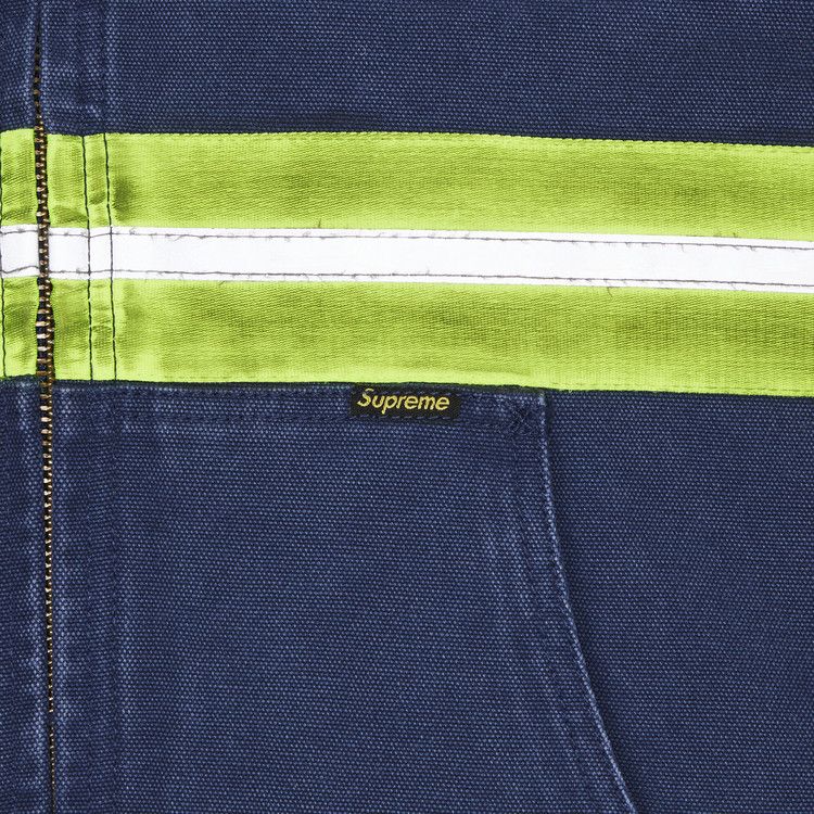 Supreme Reflective Stripe Hooded Work Jacket 'Navy'